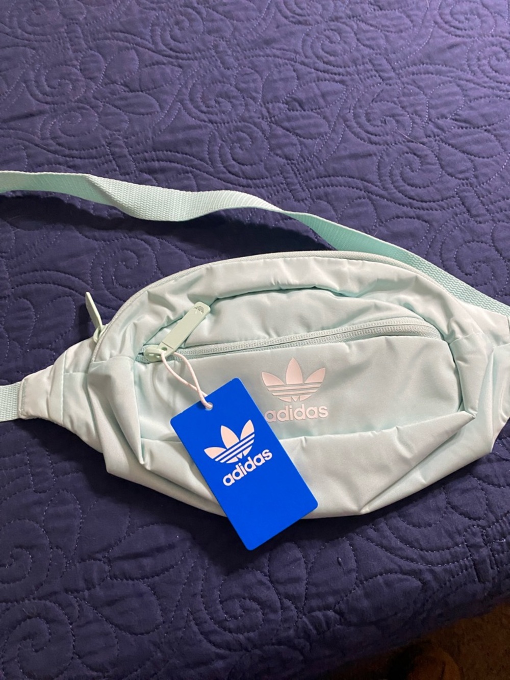 adidas Trefoil Pastel Mint Waist Bag - Picture 3 of 4